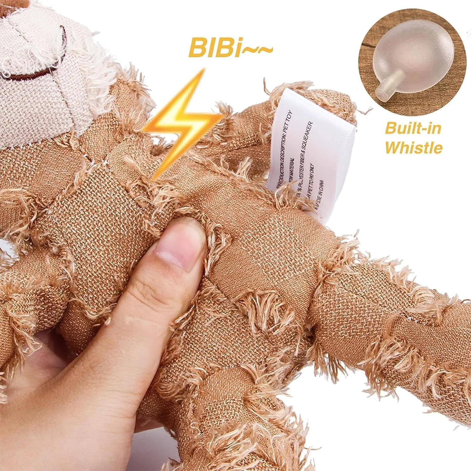 2023 New Indestructible Robust Bear-large Size-Dogs Toys, Dog Companion for Heavy Chewers, Durable Squeaky Dog Toys for Heavy Chewers, Plush Dog Toy, Interactive Dog Toys for Boredom (F-B C)