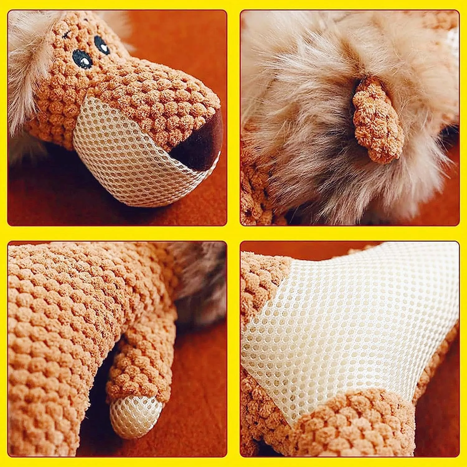 2024 New Robust Animal Designed for Heavy Chewers-large Size-Indestructible Robust Dogs Toys, Durable Squeaky Dog Toys for Heavy Chewers, Plush Dog Toy, Interactive Dog Toys for Boredom (F-B C)