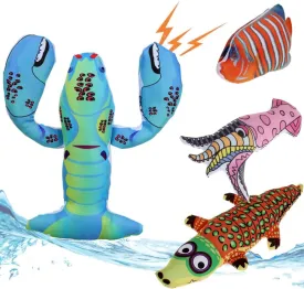 4 Pack Squeaky Water Toys, Floating Pool Toys, Cute Summer Accessories for Small to Large Dogs