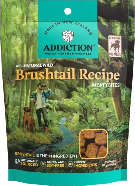 Addiction Meaty Bites - Hypoallergenic Dog Treats - Made in New Zealand - High Meat Content - Gluten and Grain-Free - Soft and Allergy Friendly Dog Treats (Brushtail, 4 ounces)