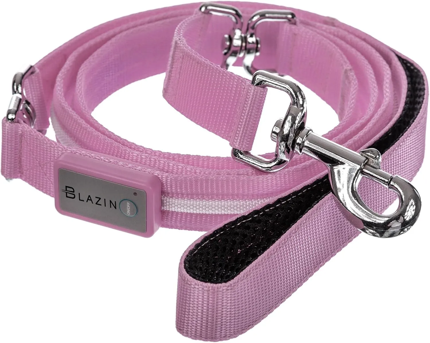BLAZIN Light Up LED Dog Leash - 1,000 Feet Visibility - USB Rechargeable, Waterproof, Glow in Dark - 6 Foot, Lavender