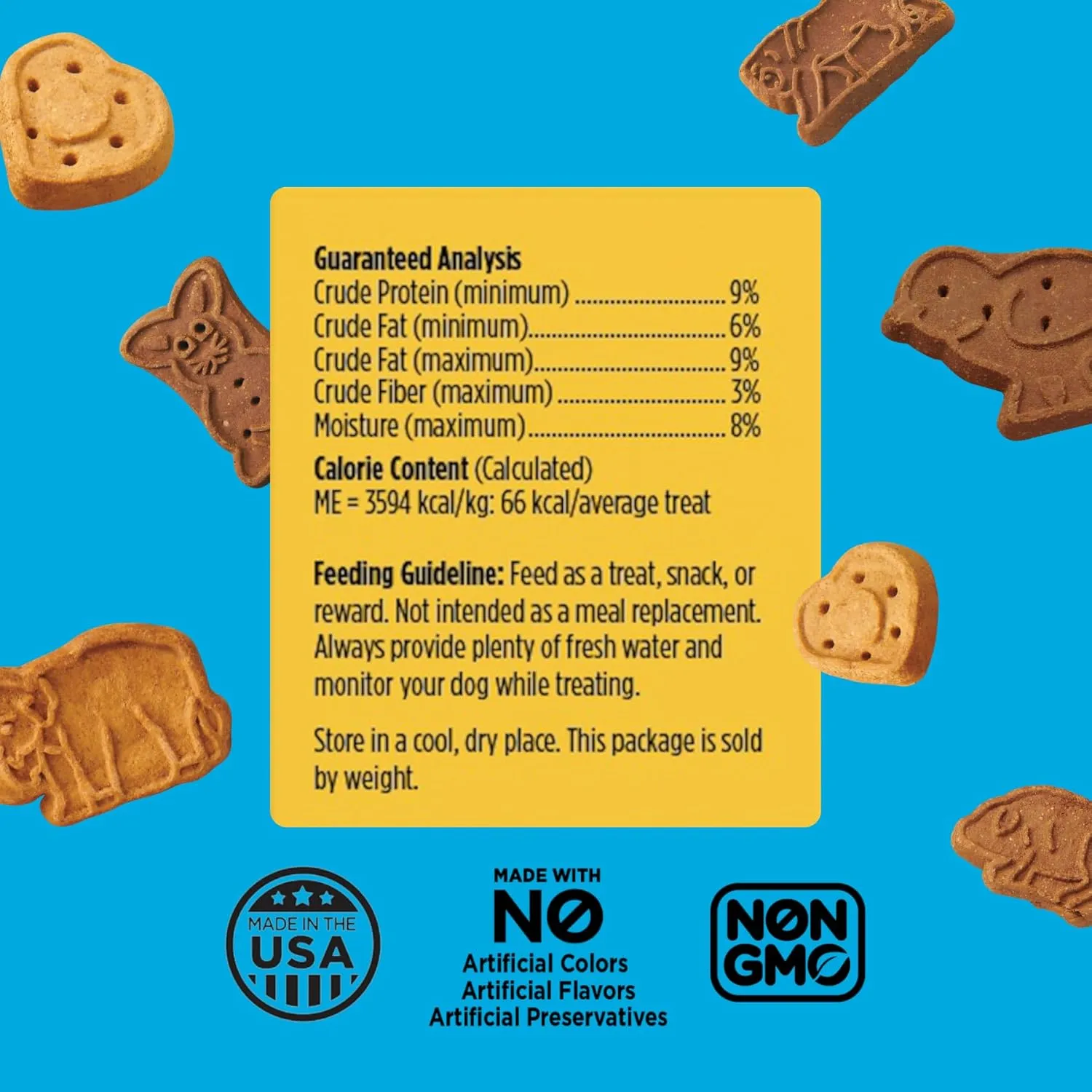 Blue Dog Bakery Natural Dog Treats, More Crunch Large, Assorted Flavors, 18oz Box, 1 Box