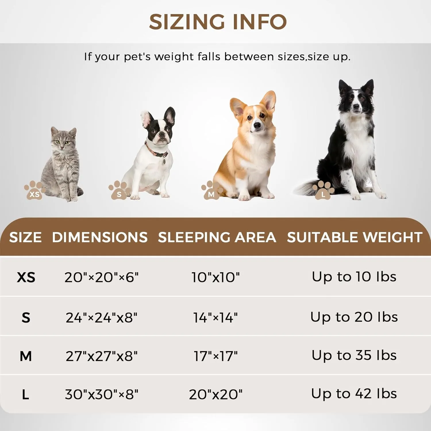 Calming Dog Bed & Cat Bed for Indoor Cats, Medium Size Washable Anti-Slip Anti-Anxiety Donut Dog Beds for Small Dogs & Cats, Fluffy Plush Cozy Round Dog Bed(20 Inch, Brown)