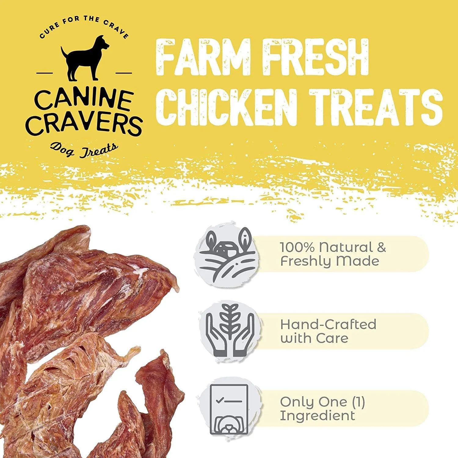 Canine Cravers Single Ingredient Dog Treats  Healthy and Nutritious Human Grade Air Dried Hypoallergenic Pet Food - Grain Free, Gluten Free and No Soy  100% All Natural Variety 3 Pack