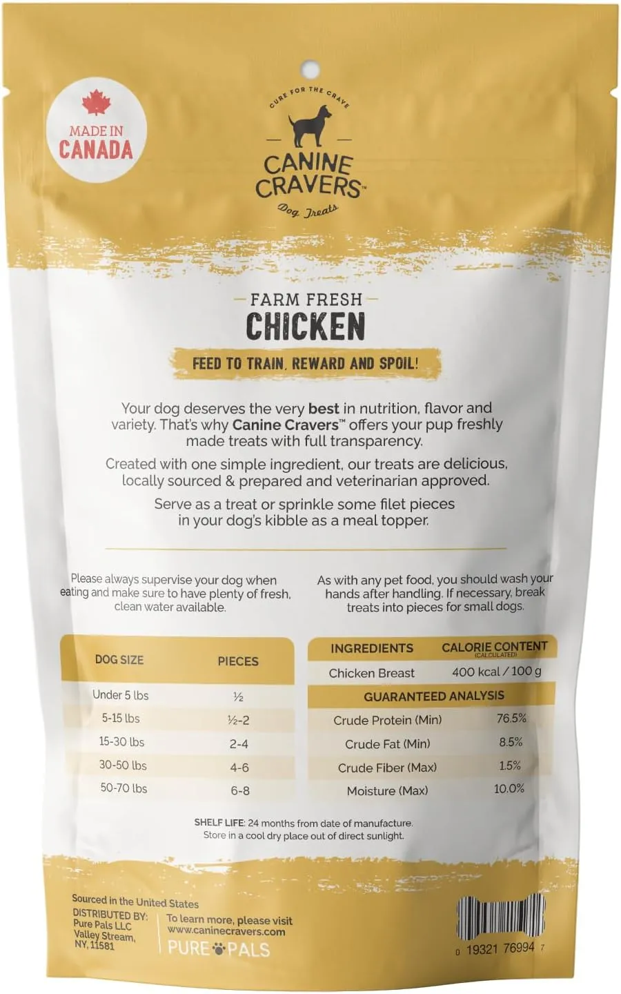 Canine Cravers Single Ingredient Dog Treats  Healthy and Nutritious Human Grade Air Dried Hypoallergenic Pet Food - Grain Free, Gluten Free and No Soy  100% All Natural Variety 3 Pack