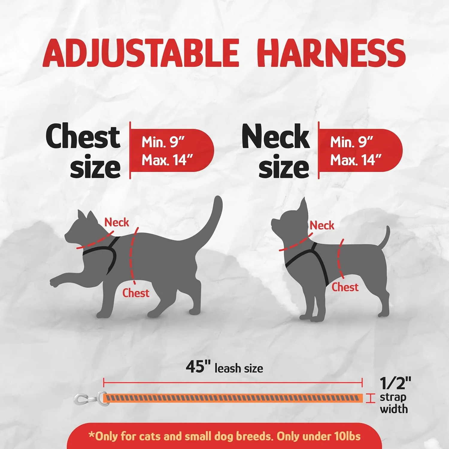 Cat Harness and Leash Set with Reflective Strip, Thin Cat Harness Escape Proof with Leash, Step-in, Adjustable, Indoor Outdoor, Easy-to-Put-On