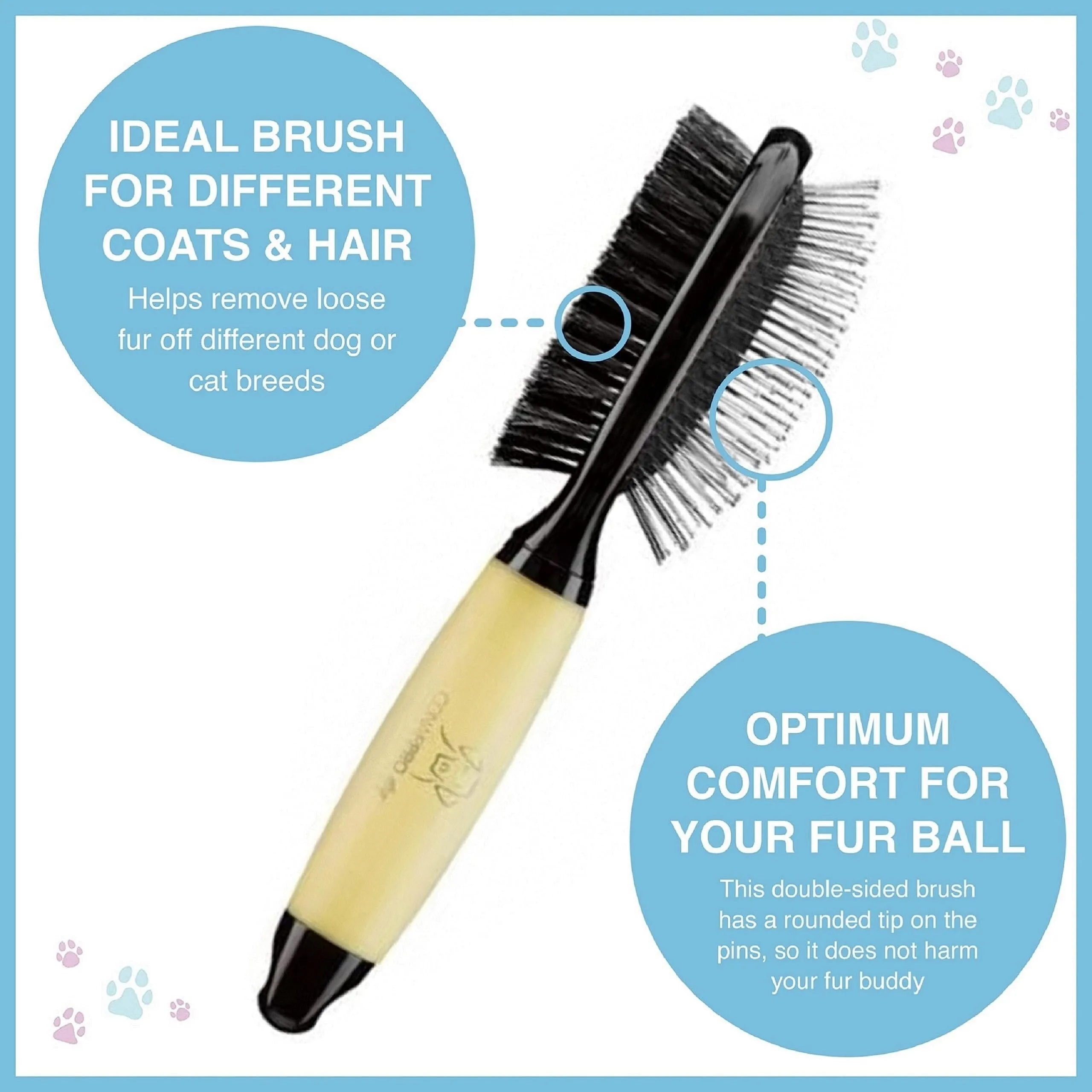 CONAIR Double-Sided Pin and Bristle Grooming Pet Brush