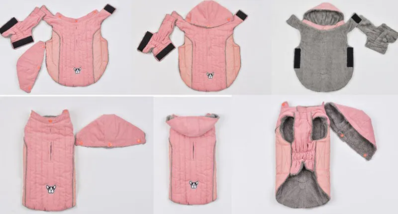 Detachable cap autumn and winter pet clothes