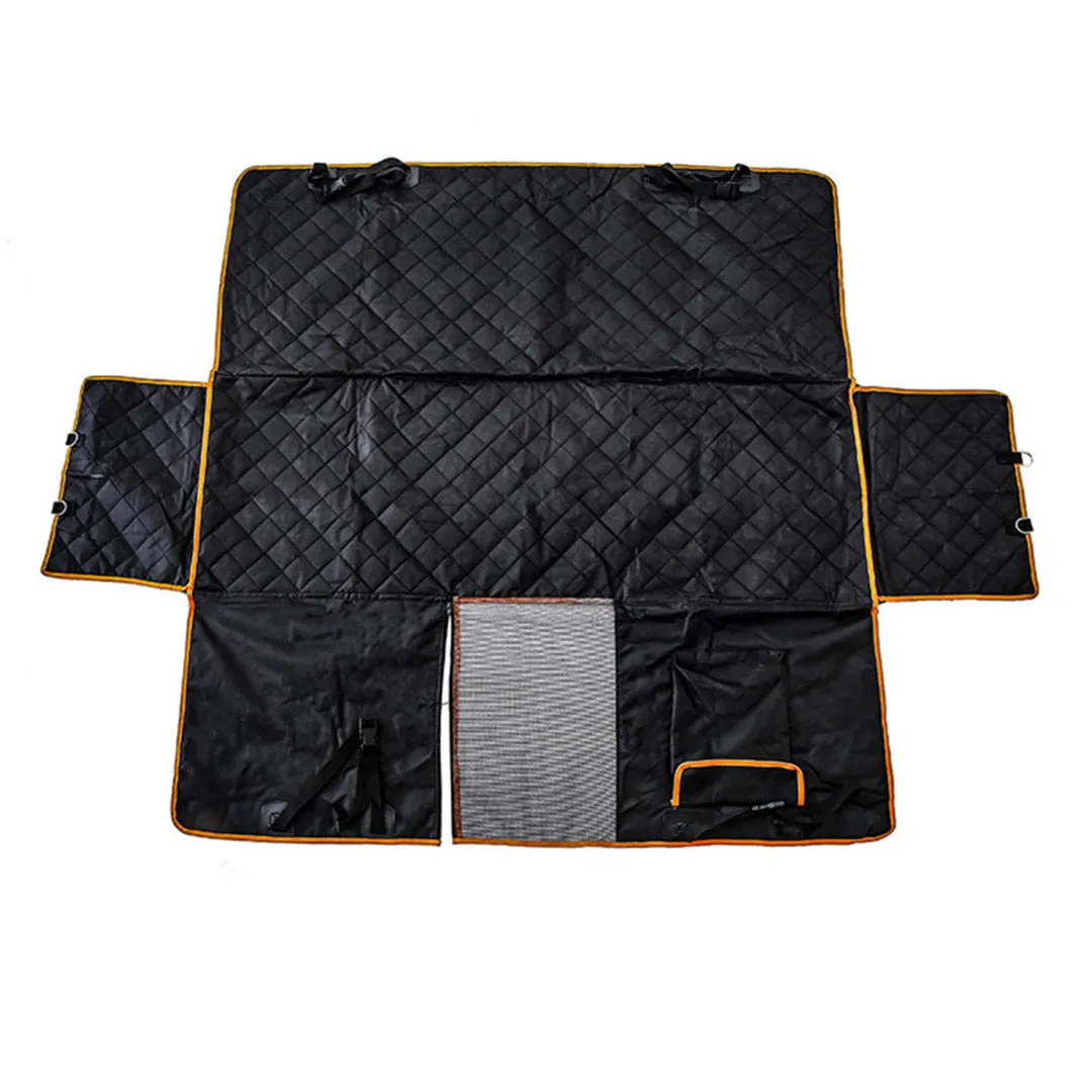Dog Car Seat Cover Premium Waterproof 600D Oxford Cloth Back Seat Protector Hammock Pet Mat - Black