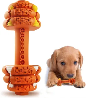 Dog Chew Toys for Aggressive Chewers,Food Grade Non-Toxic Dental Pet Toy,Tough Durable Indestructible Dog Toys for Small Medium Dogs.Orange8IB-15IB