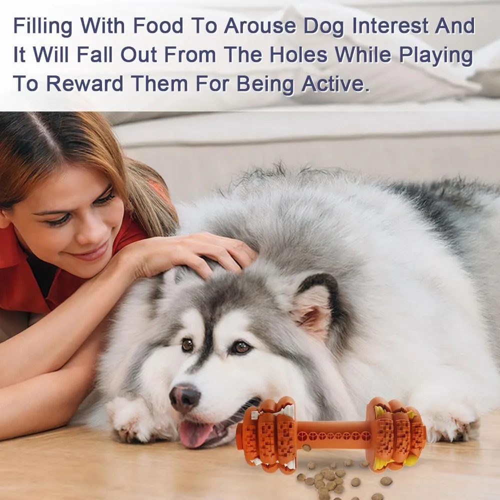 Dog Chew Toys for Aggressive Chewers,Food Grade Non-Toxic Dental Pet Toy,Tough Durable Indestructible Dog Toys for Small Medium Dogs.Orange8IB-15IB