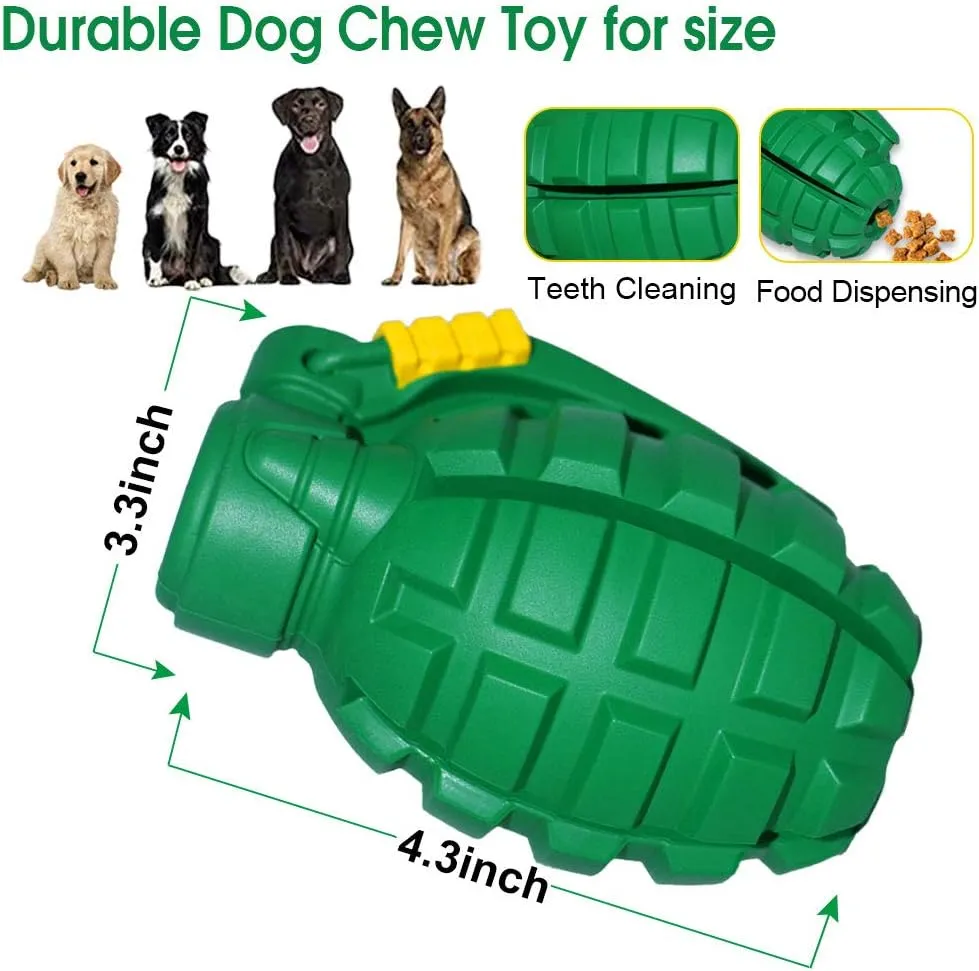 Dog Chew Toys for Aggressive Chewers,Food Grade Non-Toxic Dental Pet Toy,Tough Durable Indestructible Dog Toys for Small Medium Large Dogs.Green