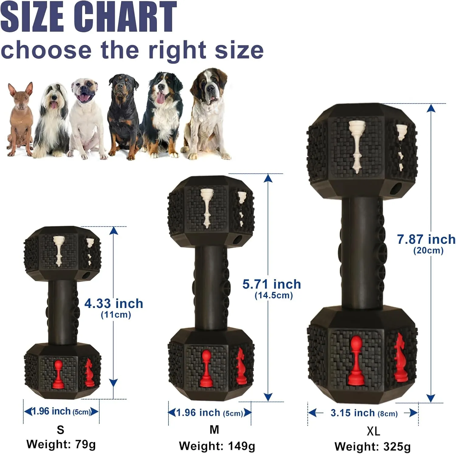 Dog Chew Toys for Aggressive Chewers,Food Grade Non-Toxic Dental Pet Toy,Tough Durable Indestructible Dog Toys for XSmall Dogs.Black5IB-8IB