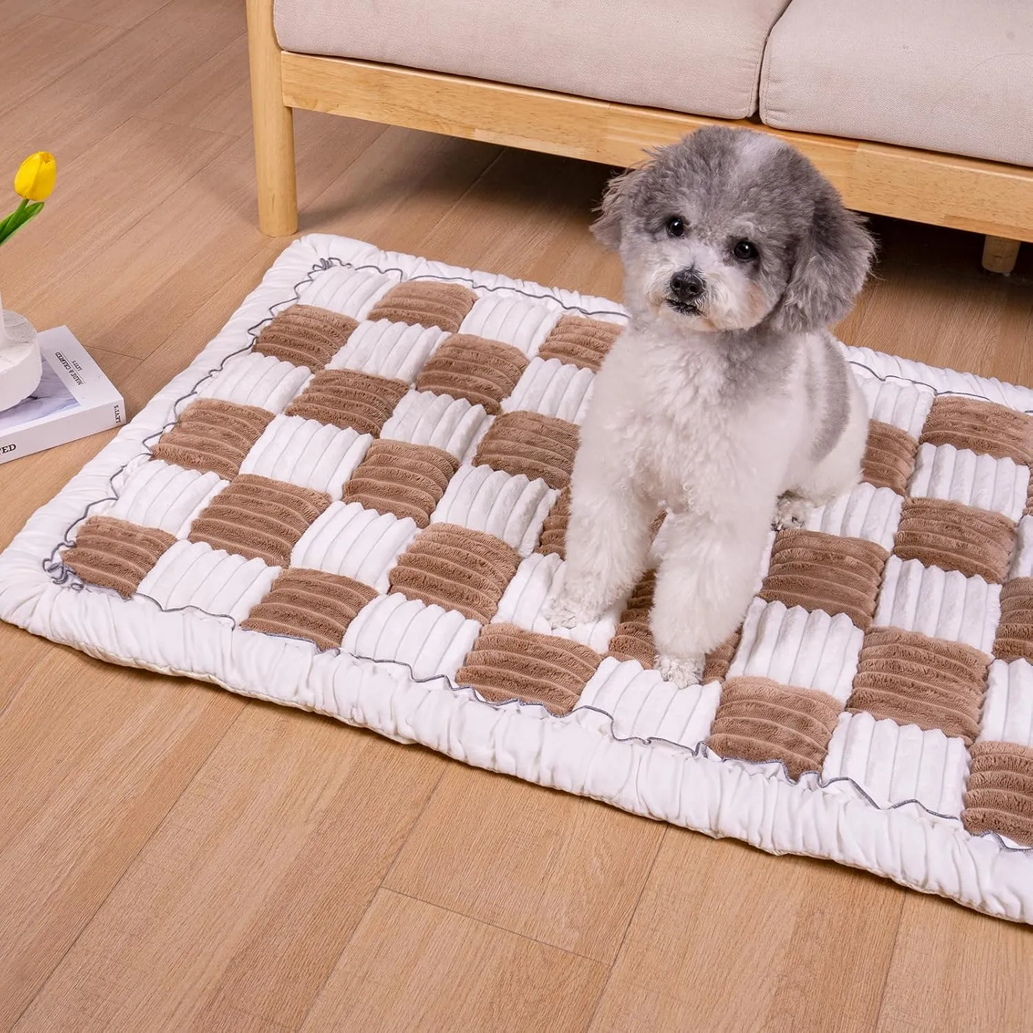 Dog Couch Cover Protector, Dog Bed Mat for Couch Washable Pet Bed Cover, Large Dog Blanket Pet Friendly Sofa Cover, Dark Coffee, 27 * 70 ''
