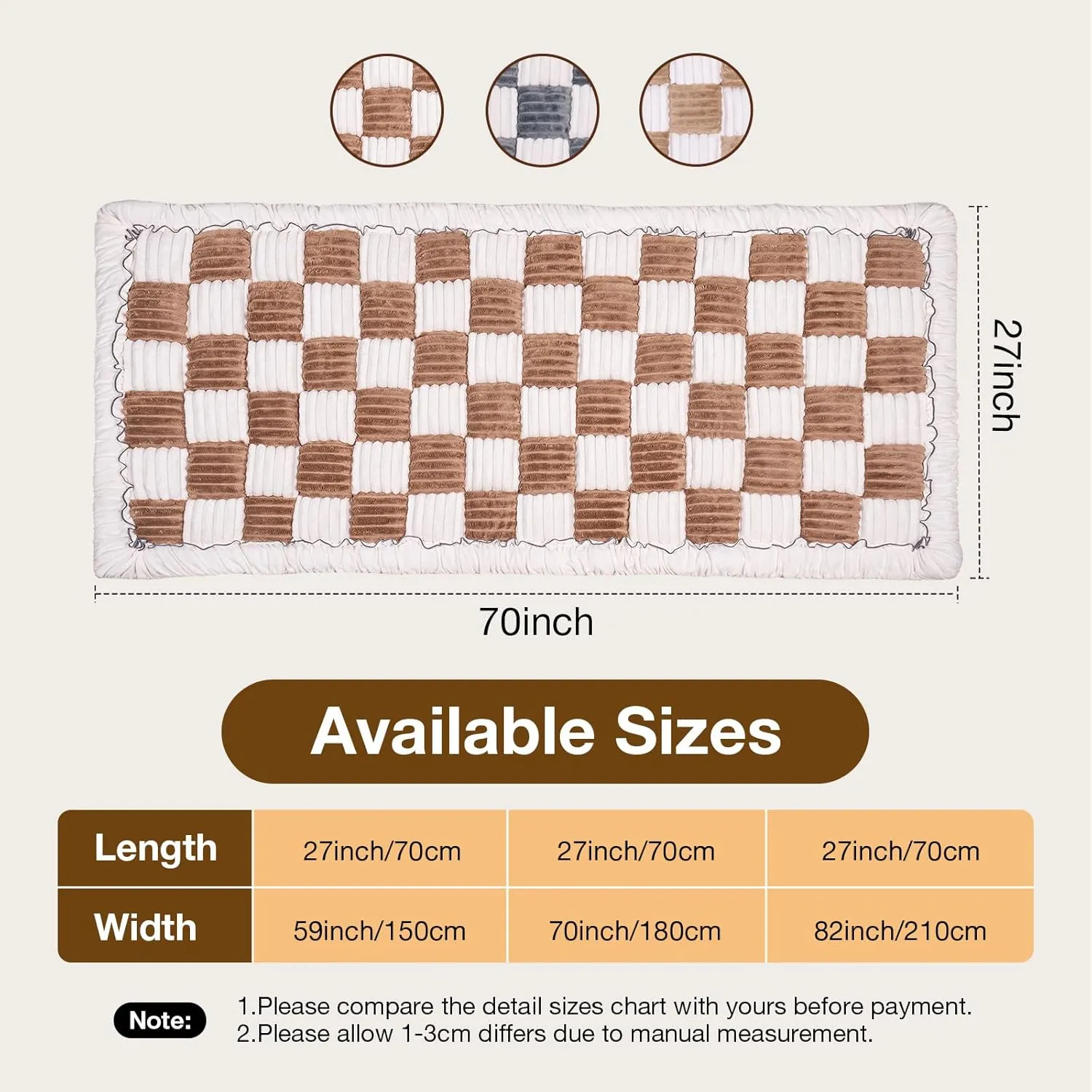 Dog Couch Cover Protector, Dog Bed Mat for Couch Washable Pet Bed Cover, Large Dog Blanket Pet Friendly Sofa Cover, Dark Coffee, 27 * 70 ''