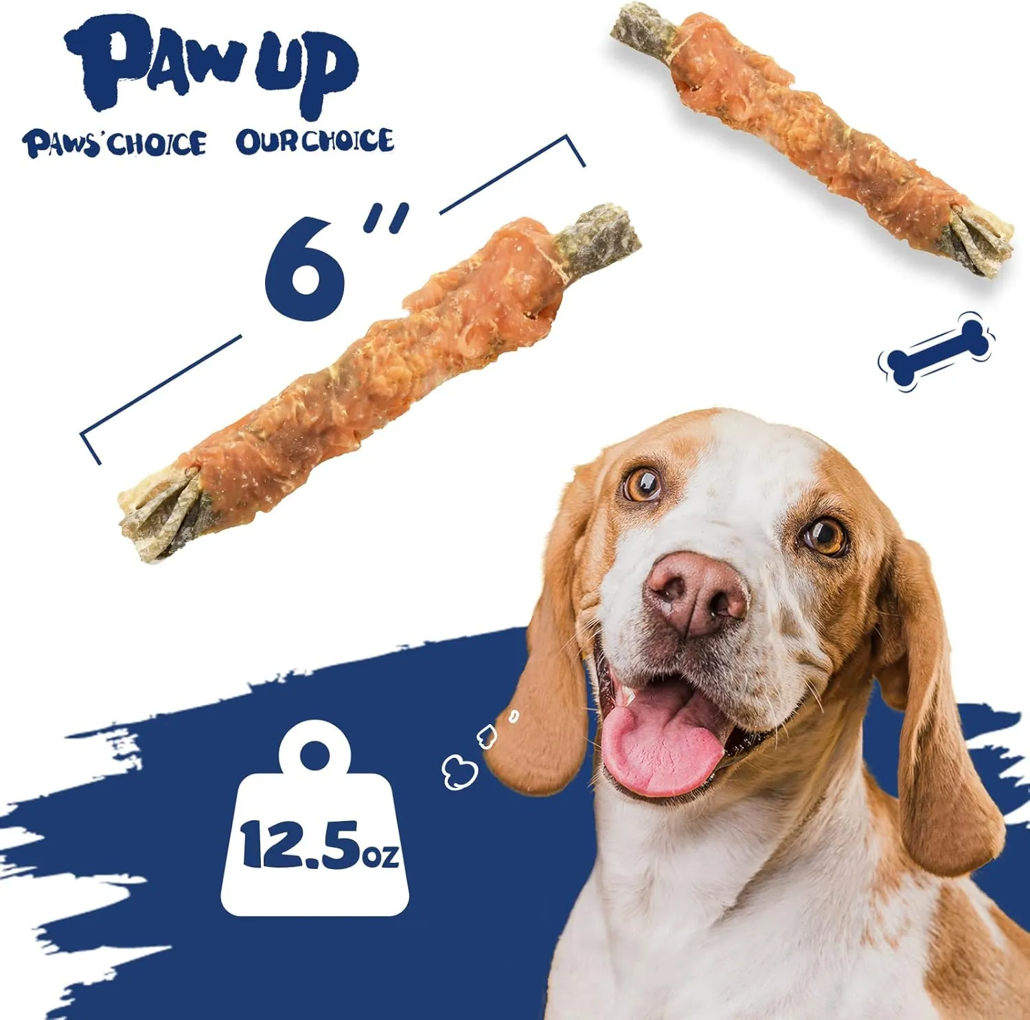 Dog Treat Chicken Wrapped Cod Skins, Training Treat for Small Dog, Healthy Chews w/Taurine, High Protein and Omega3, 12.5 oz