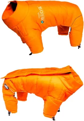 DOGHELIOS 'Thunder-Crackle' Full-Body Bodied Waded-Plush Adjustable and 3M Reflective Pet Dog Jacket Coat w/ Blackshark Technology, Small, Sporty Orange