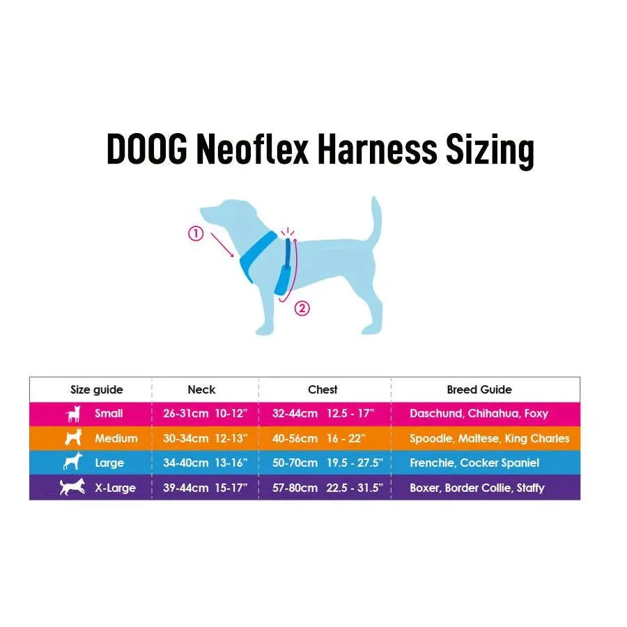 DOOG Neoflex Neoprene Lady Neon Pink Dog Harness Extra Large^^^