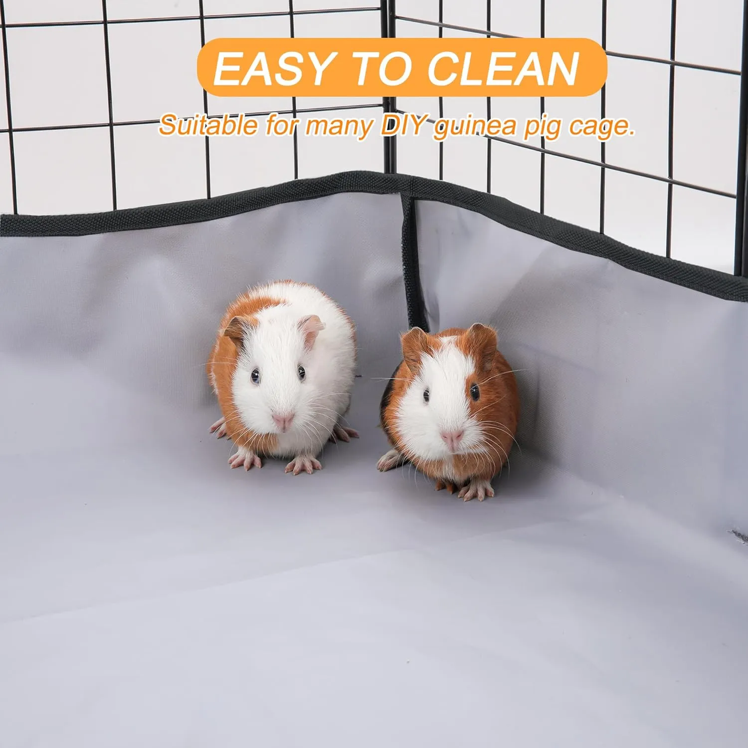 DZWLKJ Guinea Pig Cage Liner Tarp Bottom Waterproof and Washable Base Also for Rabbits, Bunny, Chinchesillas, Hedgehog, Ferrets and Other Small Animals(24x48 inches)