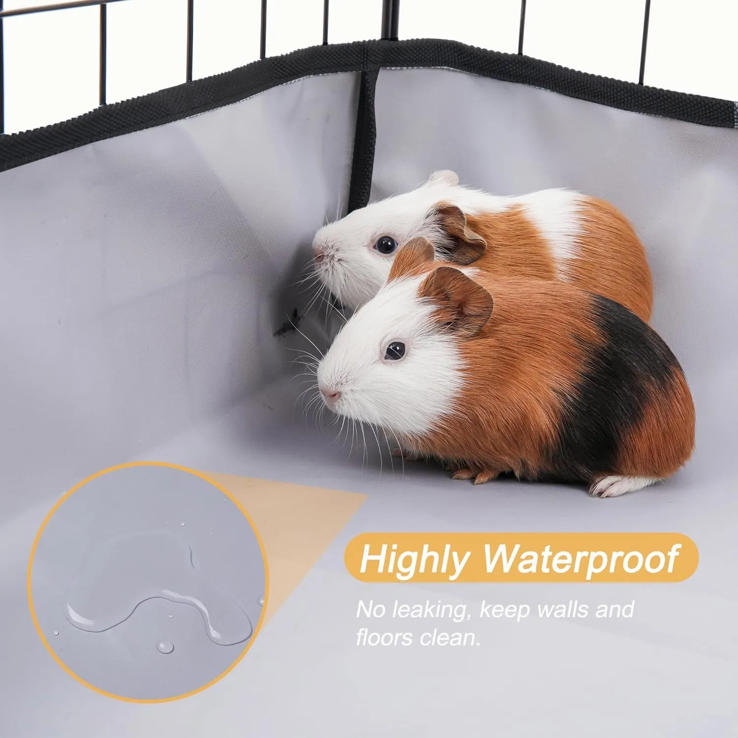DZWLKJ Guinea Pig Cage Liner Tarp Bottom Waterproof and Washable Base Also for Rabbits, Bunny, Chinchesillas, Hedgehog, Ferrets and Other Small Animals(24x48 inches)