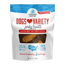Farmland Traditions Dogs Love Variety Jerky Treats 3lb