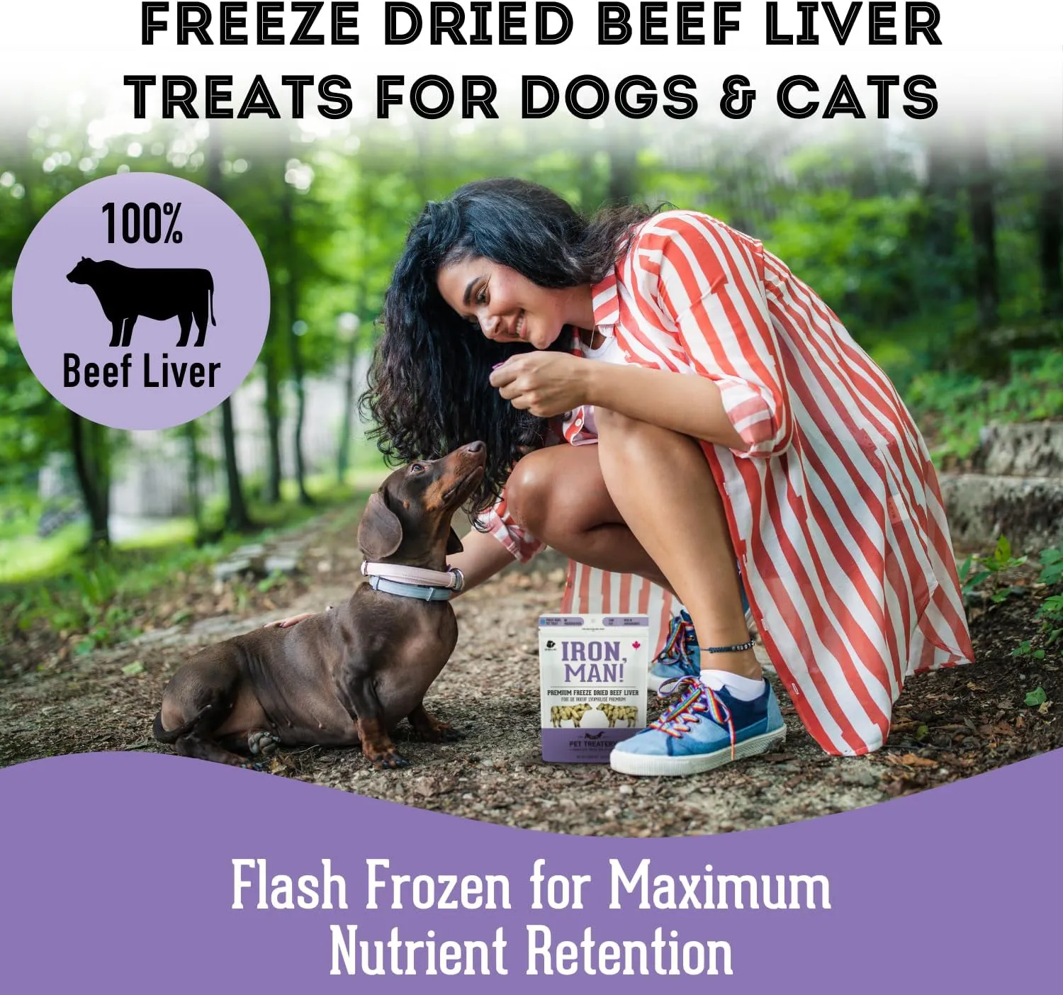 Freeze Dried Beef Liver Treats for Dogs & Cats (1.76 oz, Pack of 1) - Single Ingredient Flash Frozen to Maintain Nutrients Vitamins and Healthy Oils