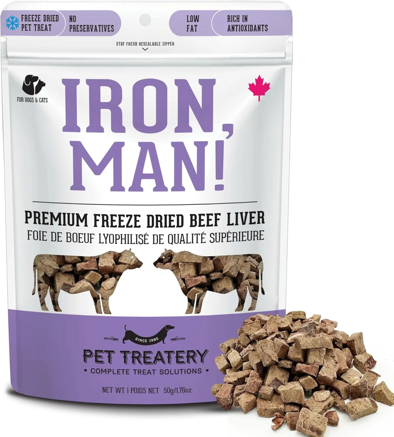 Freeze Dried Beef Liver Treats for Dogs & Cats (1.76 oz, Pack of 1) - Single Ingredient Flash Frozen to Maintain Nutrients Vitamins and Healthy Oils