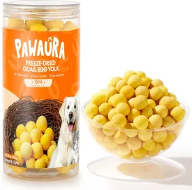 Freeze Dried Quail Egg Yolk Cats & Dogs, Treats, 10.58 oz, Single Ingredient, Freeze-Dried Pet Food for Dogs, Cats, No Additives | Grain Free | Support for Skin and Coat Health