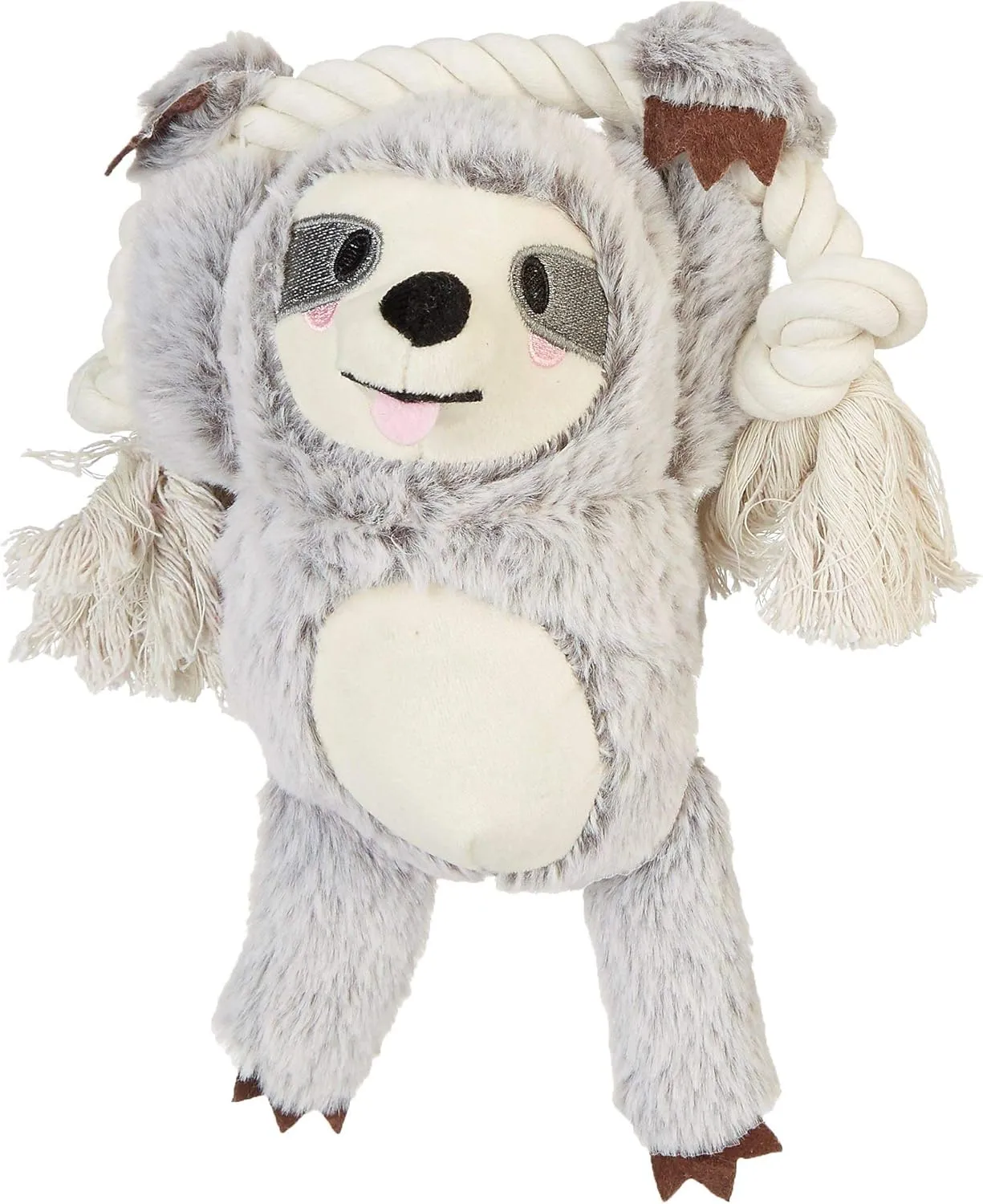 Fringe Studio Dog Toy, Girlie Sloth On A Rope Plsh Pet Toy (289372), 1 Count (Pack of 1)