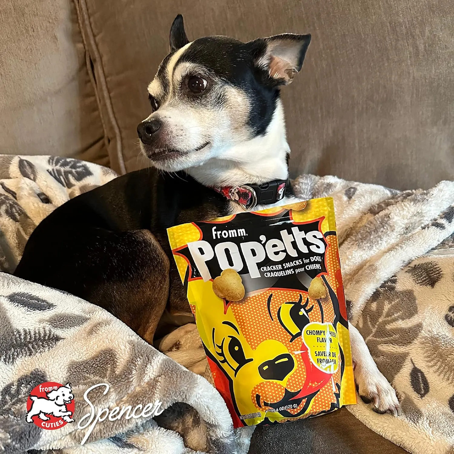 Fromm Pop'etts Kickin' Chicken Liver Cracker Dog Snacks - Premium Dog Treats - Liver Recipe - 6 oz