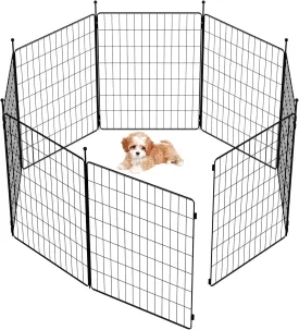 FXW MiniPaws Dog Playpen for Yard & RV Camping, Expandable 32-inch 8 Panels for Small and Medium Dogs, Portable for Indoor and Outdoor Use
