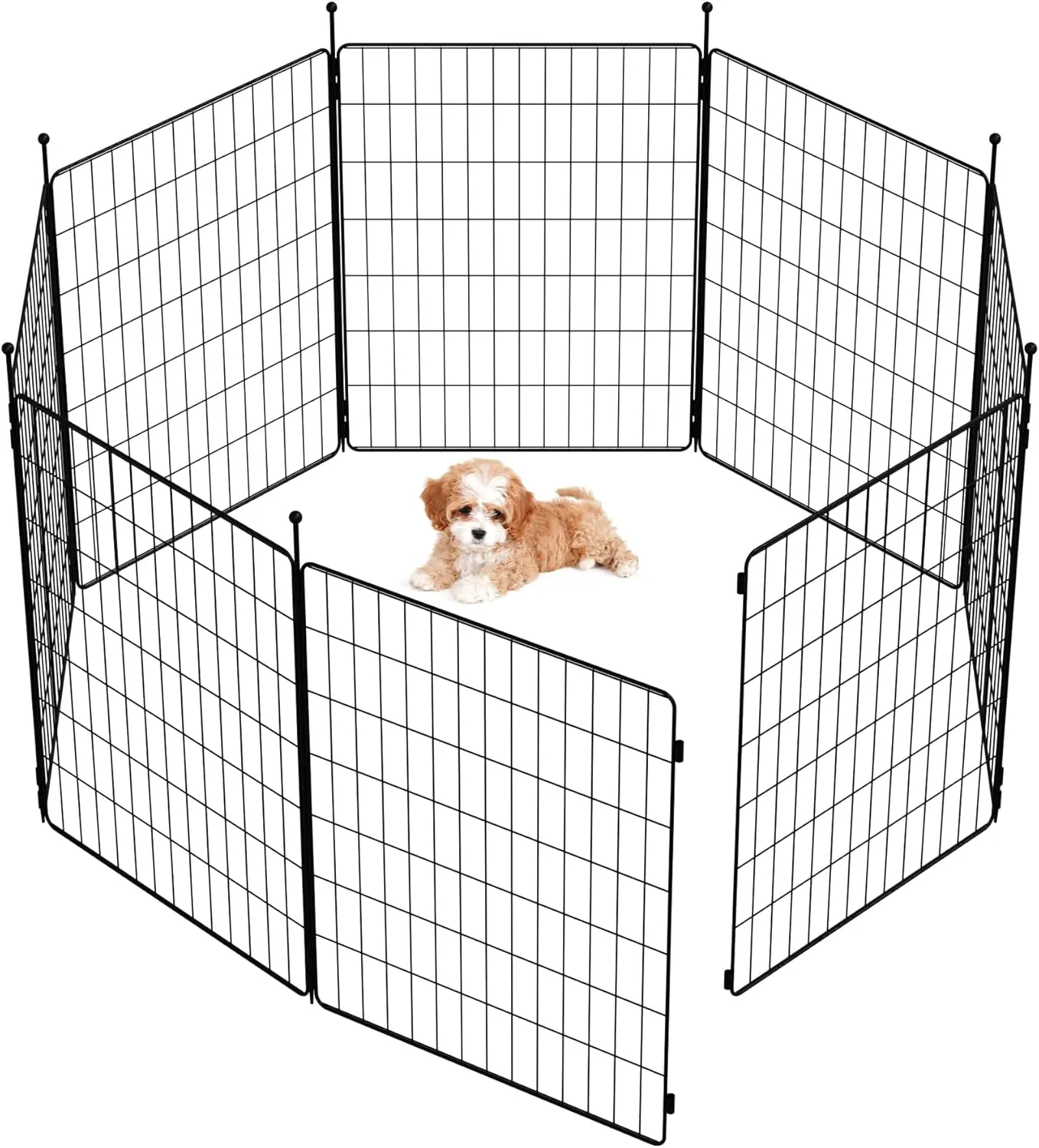 FXW MiniPaws Dog Playpen for Yard & RV Camping, Expandable 32-inch 8 Panels for Small and Medium Dogs, Portable for Indoor and Outdoor Use