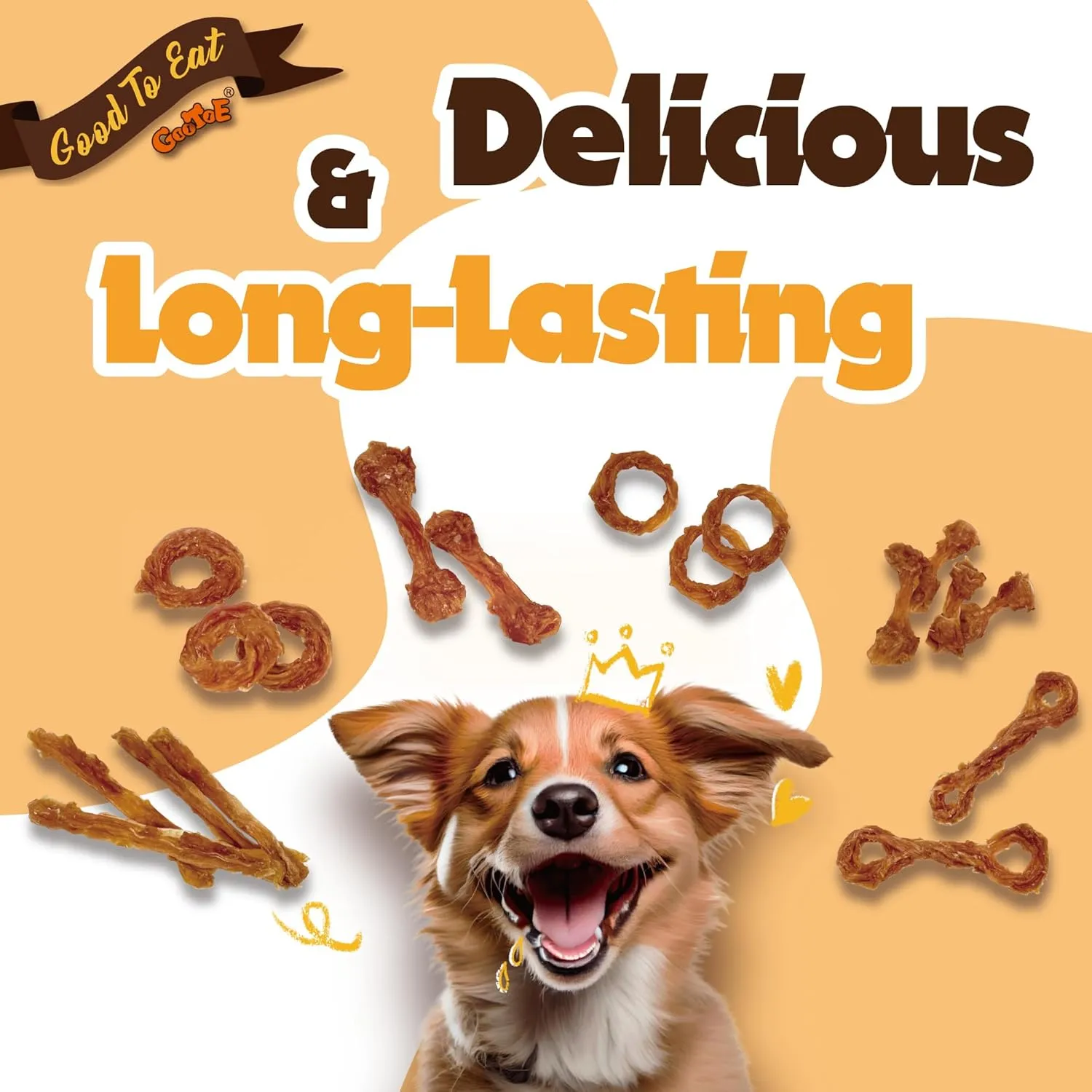 Gootoe Turkey Tendon Dog Treats  100% USA-Sourced, Natural Snack, Premium Training Chews, Hypoallergenic, Reseal Value Bags, Size for Medium & Small Dogs, Braid (Medium) 3.17 oz/Pack (90gm)