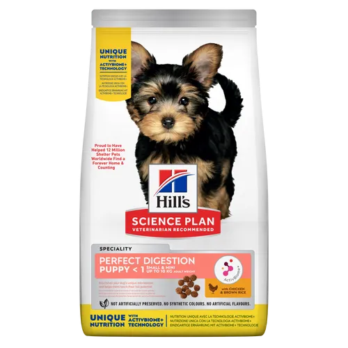 Hill's Perfect Digestion Small & Mini Puppy <1 with Chicken & Brown Rice