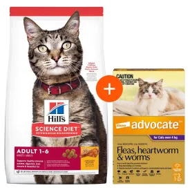 Hill's Science Diet Adult 6kg   Advocate 6 Pack Bundle For Cats