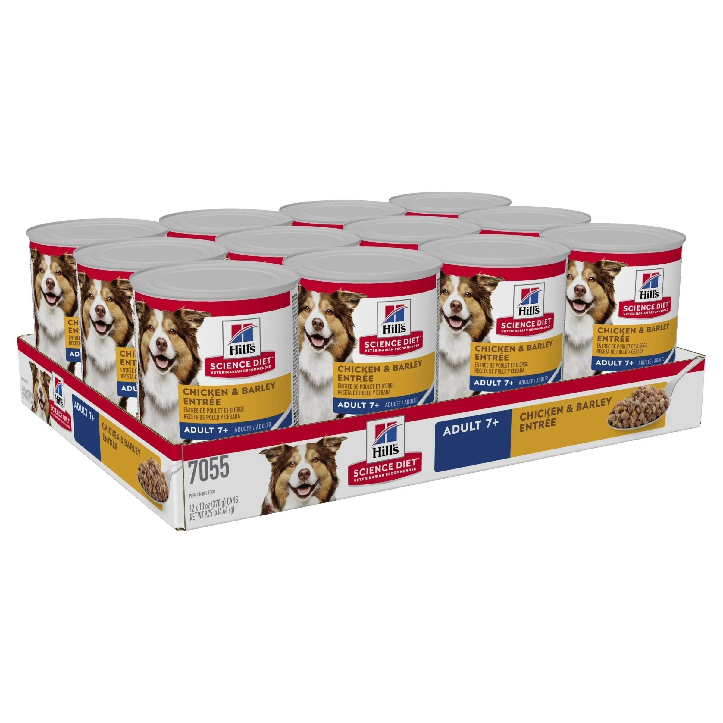 Hills Science Diet Adult 7  Chicken and Barley Entree Canned Dog Food 370g x 12