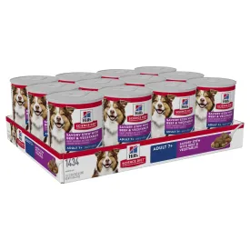 Hills Science Diet Adult 7  Savoury Stew Beef and Vegetables Canned Dog Food 363g x 12^^^