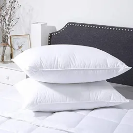 Hush Haven Microfiber Sleeping Pillow Set of 2, Soft Pillows for Beds, Sofas, Chairs, Couches, Mattresses & More