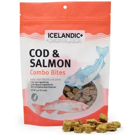 Icelandic  Cod & Salmon Combo Bites Fish Dog Treat 3.52-oz Bag