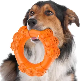 Indestructible Dog Chew Ring Toys Aggressive Chewers Super Chewer Dog Toys Medium Large Dogs Puppy Teething Rings Relax,Interactive Dog Ring Toys Boredom,Heavy Duty Dog Teething Toys