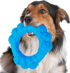 Indestructible Dog Chew Ring Toys for Aggressive Chewers, Super Chewer Dog Toys for Medium Large Dogs, Puppy Teething Rings for Relax, Interactive Dogs Ring Toy, Heavy Duty Dogs Teething Toy