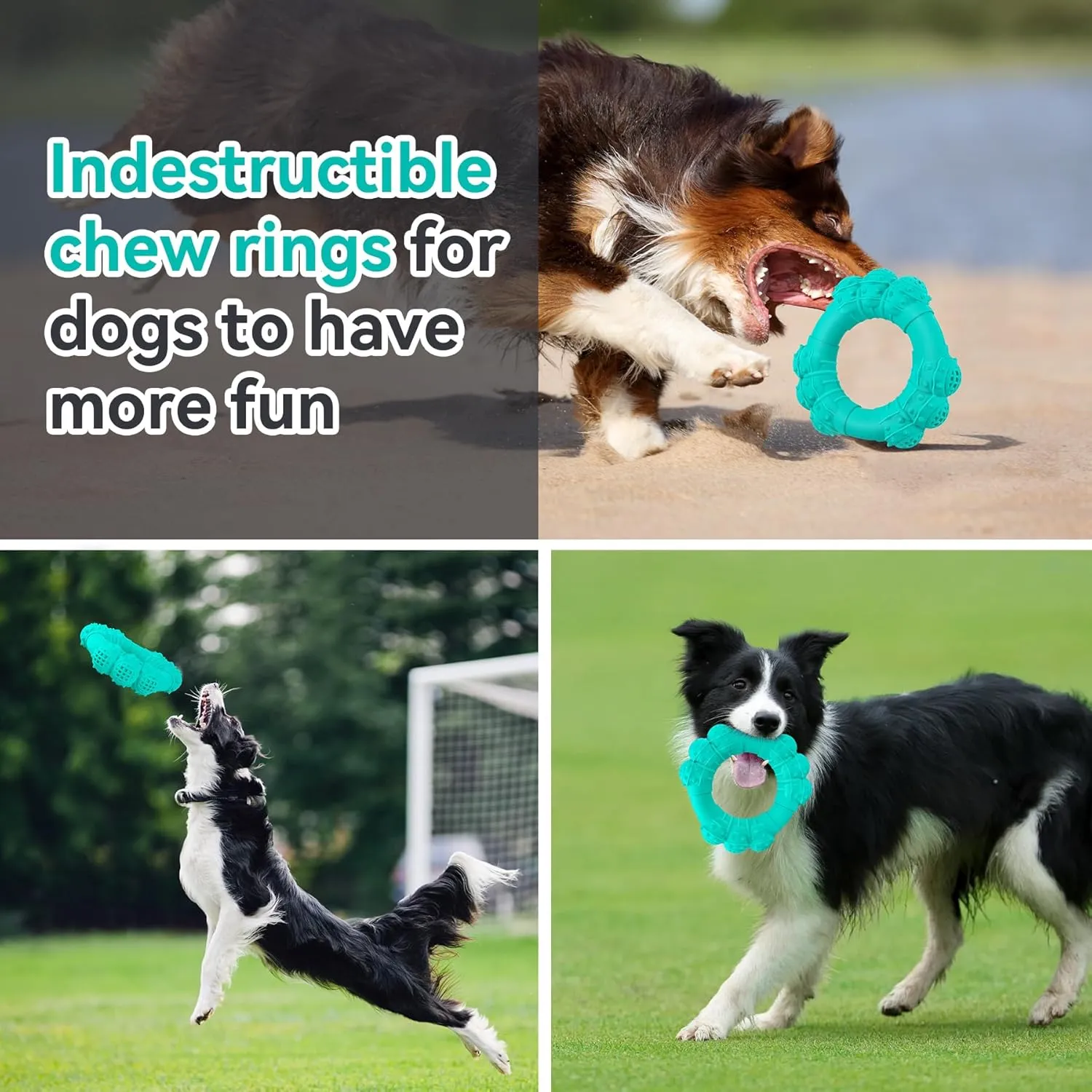 Indestructible Dog Chews - Super Duty Chew Toys for Aggressive Dogs, Puppy Teething Relief & Interactive Play