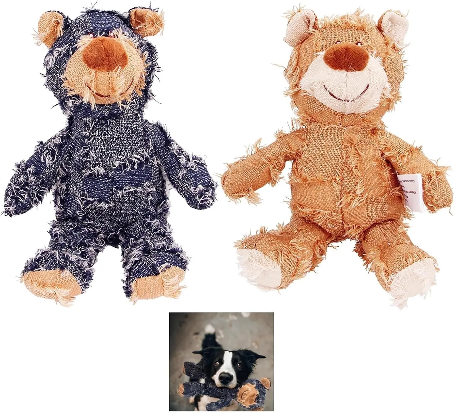 Indestructible Robust Bear - Large Dog Toy, Durable Squeaky Plush Toy for Heavy Chewers, Interactive Dog Toys for Boredom, Suitable for Large Breeds