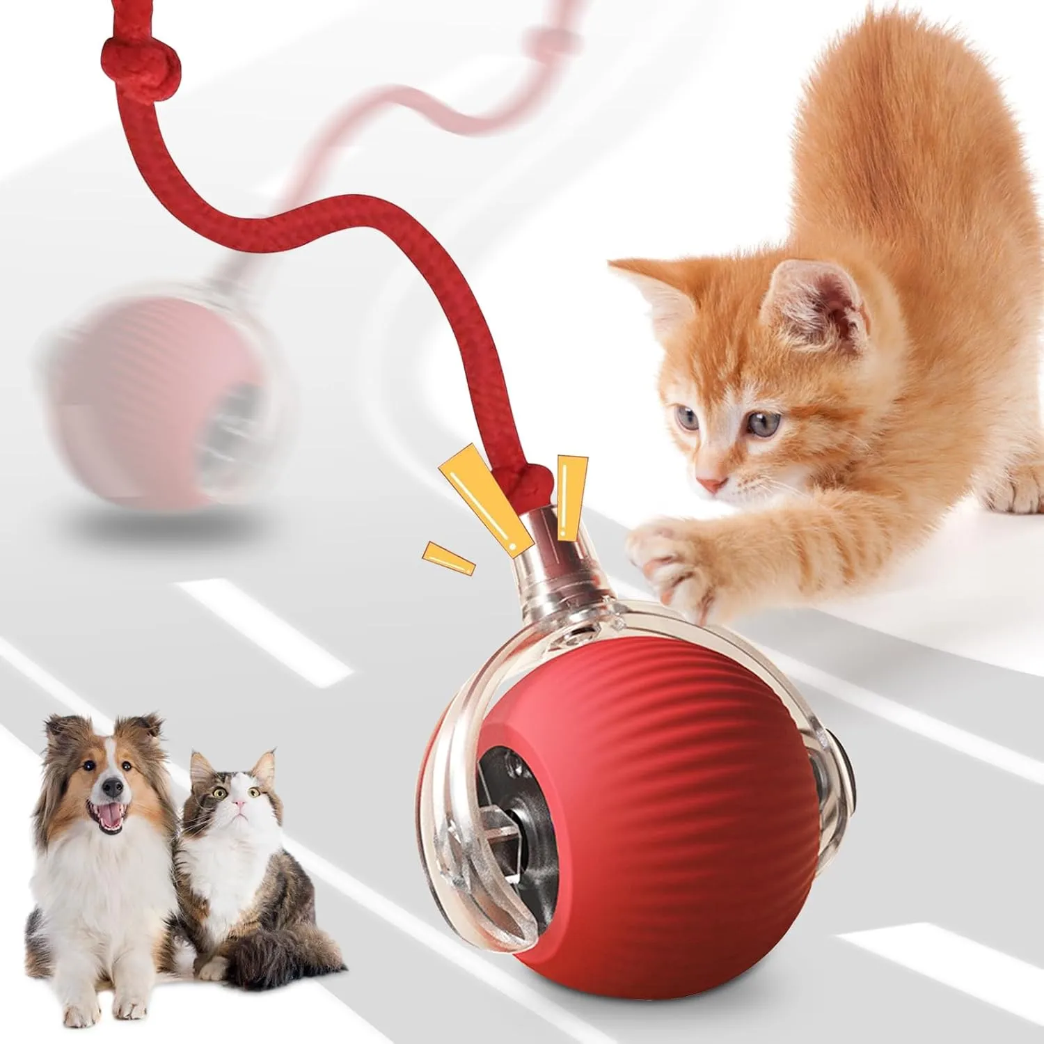 Interactive cat Toy, Electric Cat Ball, Interactive Dog Ball, cat Toys for Bored Indoor Adult Cats, Interactive Cat Toys for Indoor Cats, cat Interactive Toys, Interactive Dog Toys