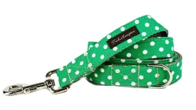 Kelly Green/White Polka Dot 6ft Dog Leash - 503