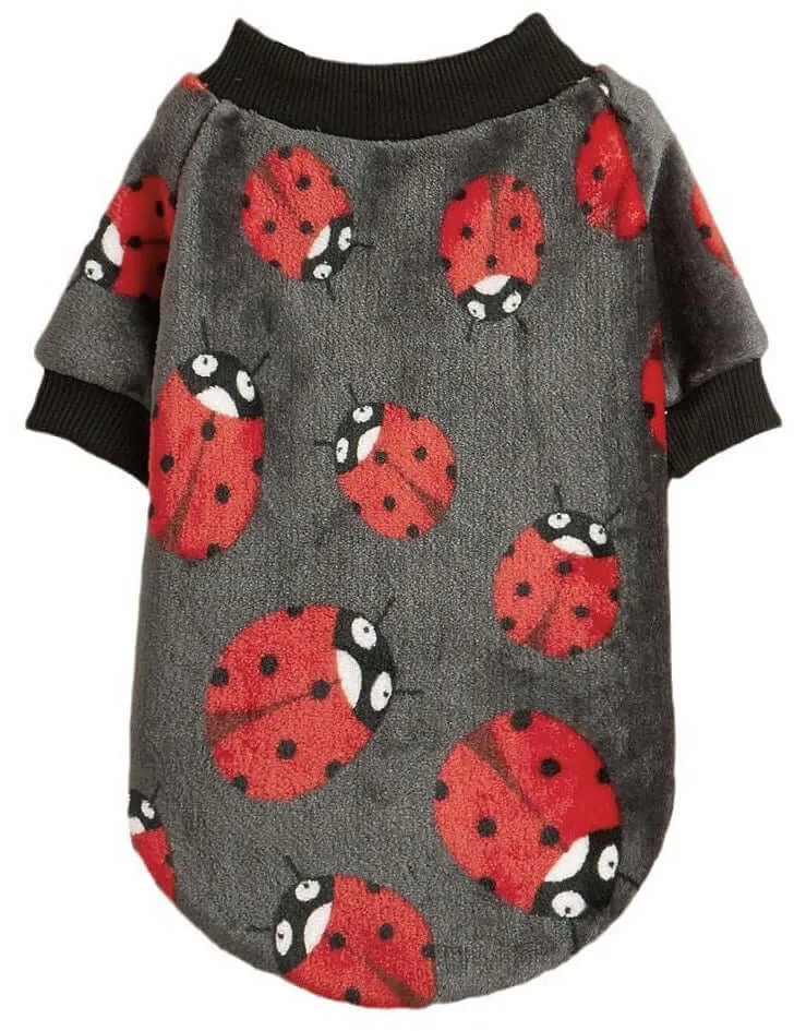 KUTKUT Small Dogs Puppy Cats Warm Clothes, Cute Bee Pattern Breathable Round Neck Flannel Fleece Pullover, Winter Shirt for Yorkii, Maltese, Mini Pom Small Dogs