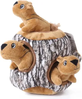 Laifug Hidden Squirrel Plush Dog Toy Interactive Squeaky Dog Toy Hide and Seek, L