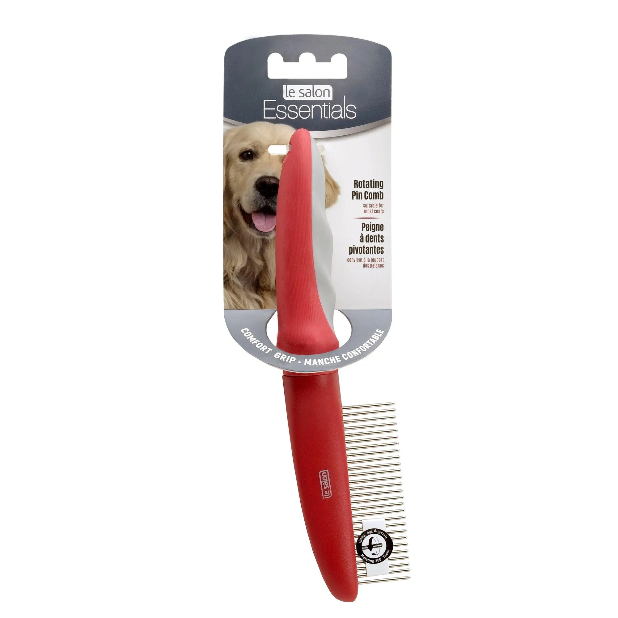 Le Salon Essentials Rotating Pin Comb For Dogs