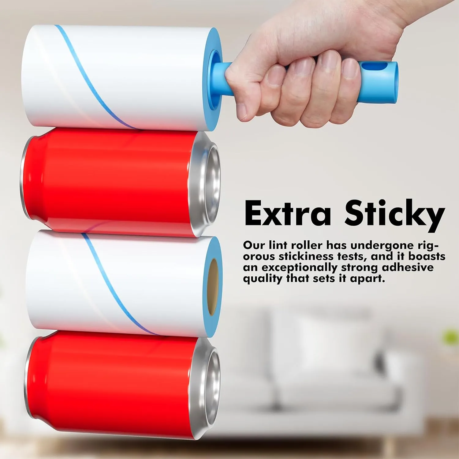 Lint Rollers for Pet Hair Extra Sticky, 600 Sheets Mega Value Set Lint Rollers for Pet Hair Removal, Dog and Cat Lint Remover for Clothes, Furniture, Carpet
