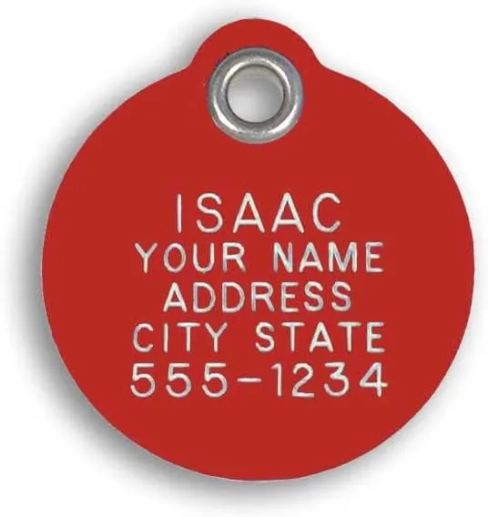 LuckyPet Pet ID Tag - Medical Alert - Personalized Dog tag & cat tag, Features Medical Symbol on Front and Your Info Engraved on Back - Size: Medium